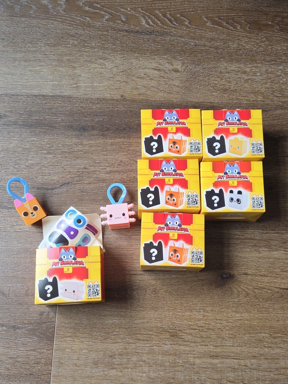 McDonald's Happy Meal Pet Simulator x Roblox Toy Lot (5 Sealed Boxes + 1 Opened)